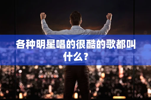 各种明星唱的很酷的歌都叫什么？