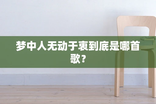 梦中人无动于衷到底是哪首歌？
