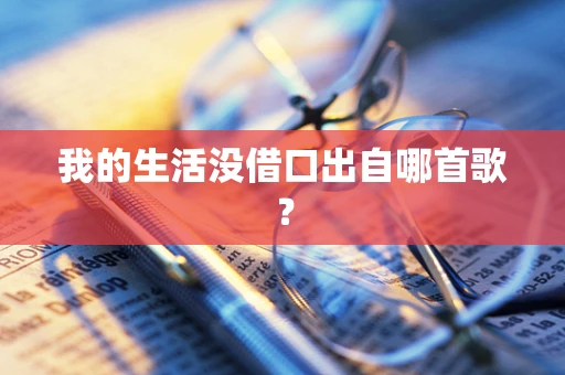 我的生活没借口出自哪首歌？