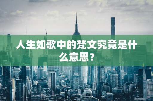 人生如歌中的梵文究竟是什么意思？