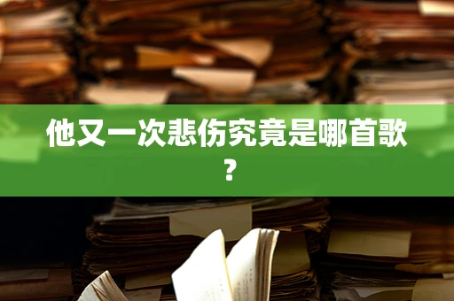 他又一次悲伤究竟是哪首歌？