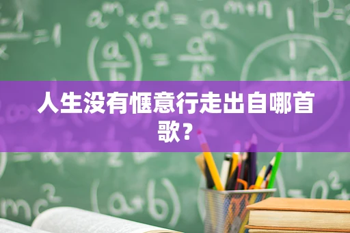 人生没有惬意行走出自哪首歌？