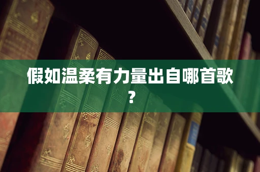 假如温柔有力量出自哪首歌？