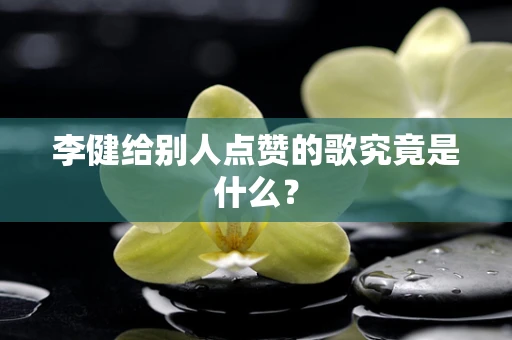 李健给别人点赞的歌究竟是什么？