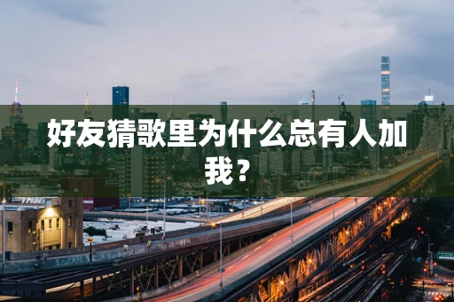 好友猜歌里为什么总有人加我？