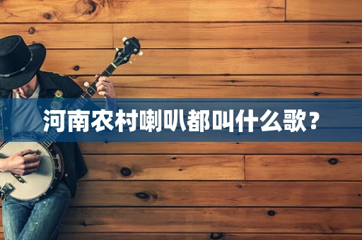 河南农村喇叭都叫什么歌？