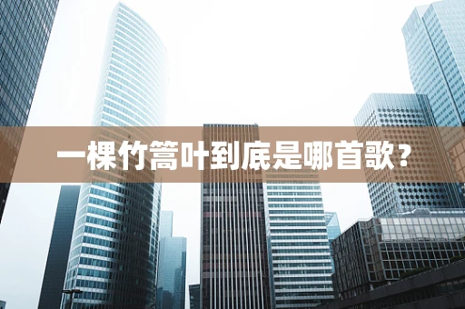 一棵竹篙叶到底是哪首歌？