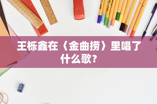 王栎鑫在〈金曲捞〉里唱了什么歌？