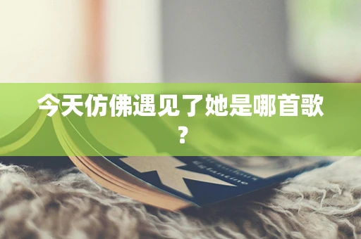 今天仿佛遇见了她是哪首歌？