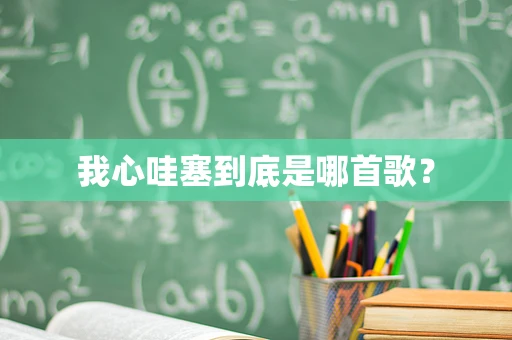 我心哇塞到底是哪首歌？