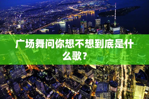 广场舞问你想不想到底是什么歌？