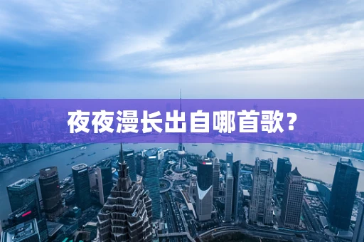 夜夜漫长出自哪首歌？
