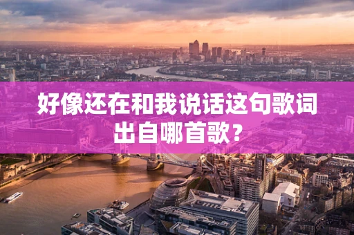 好像还在和我说话这句歌词出自哪首歌？