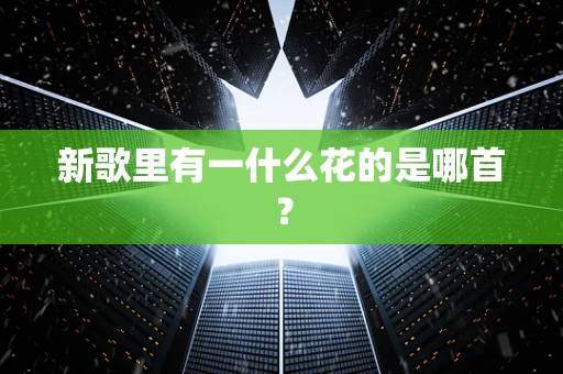 新歌里有一什么花的是哪首？