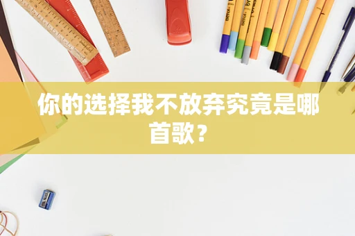 你的选择我不放弃究竟是哪首歌？